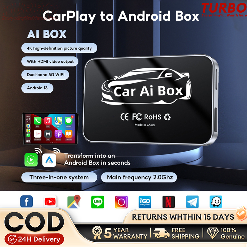 Car Ai Box Carplay Car Android box Carplay Ai Box Wired to Wireless ...