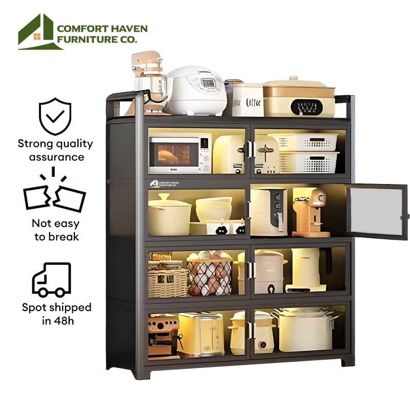 Comfort Haven Furniture Co. Kitchen Dustproof Storage Cabinet Rak Dapur ...