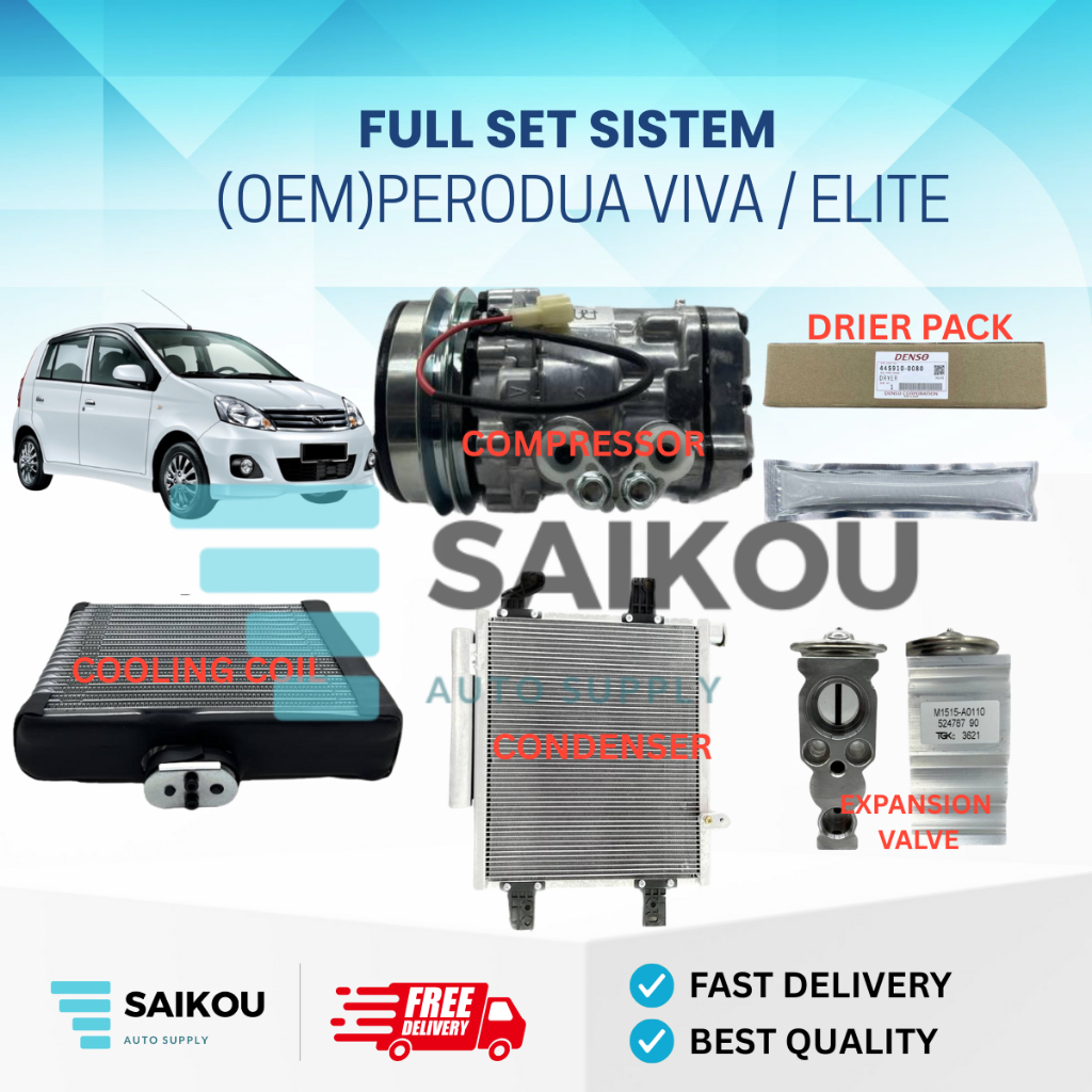 🔥COMBO FULL SET LOCAL NEW🔥AIRCOND KERETA UNTUK PERODUA VIVA/ ELITE ...