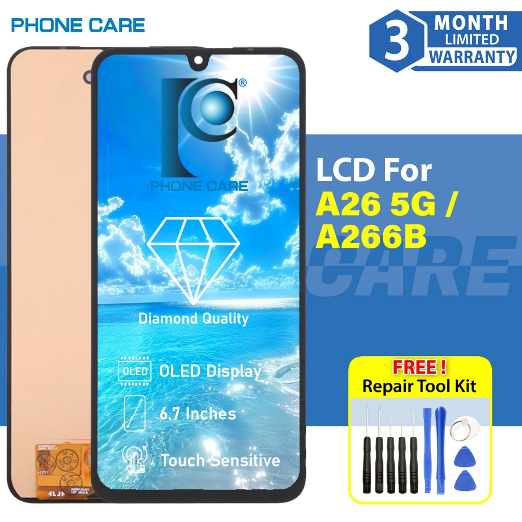 PhoneCare LCD For SAMSUNG A26 5G A266B, | With Touch Screen Display ...