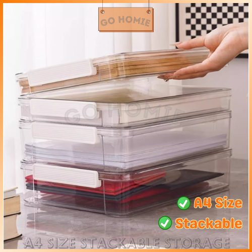 A4 Size File Storage Office Document Organizer Stackable File Paper ...