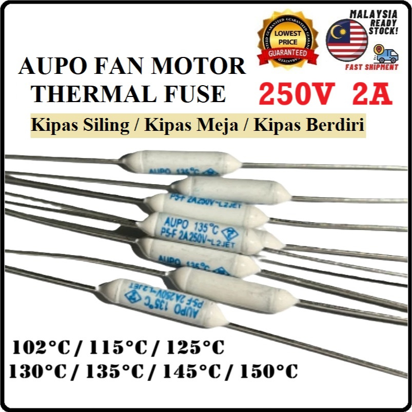 AUPO Fan Motor Thermal Fuse / Termal Fius / Kipas Siling Berdiri Meja ...