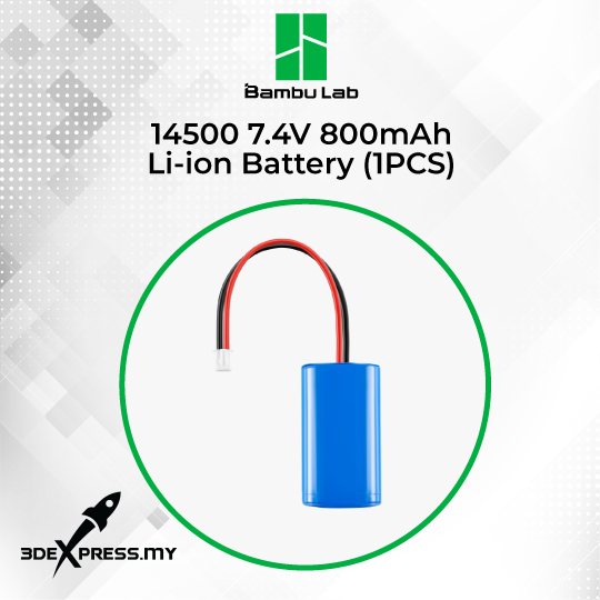 Bambu Lab Maker's Supply 14500 7.4V 800mAh Li-ion Battery (1PCS) 3D Printer Accessories