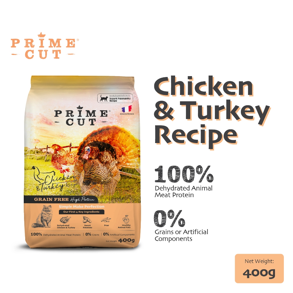 [ONLINE EXCLUSIVE TRIAL PACK] PRIMECUT Chicken & Turkey Grain-Free Cat ... - Turkey Grain Free Cat Food With Omega 3