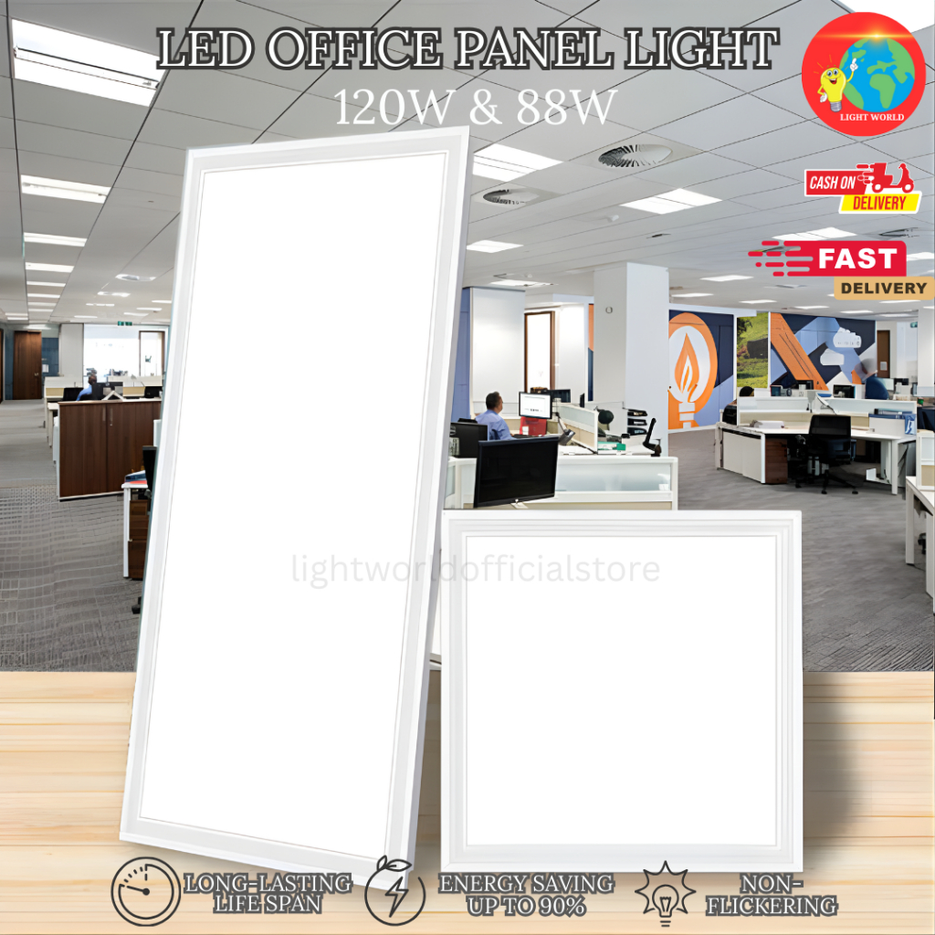 LED Backlit Panel Light 88W 120W Office Lighting 2x2ft 2x4feet Panel ...