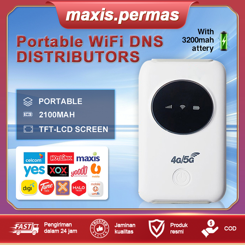 Pocket WiFi Mifi Mini Router 4G LTE Mudah Alih Hotspot Kad SIM Sesuai ...