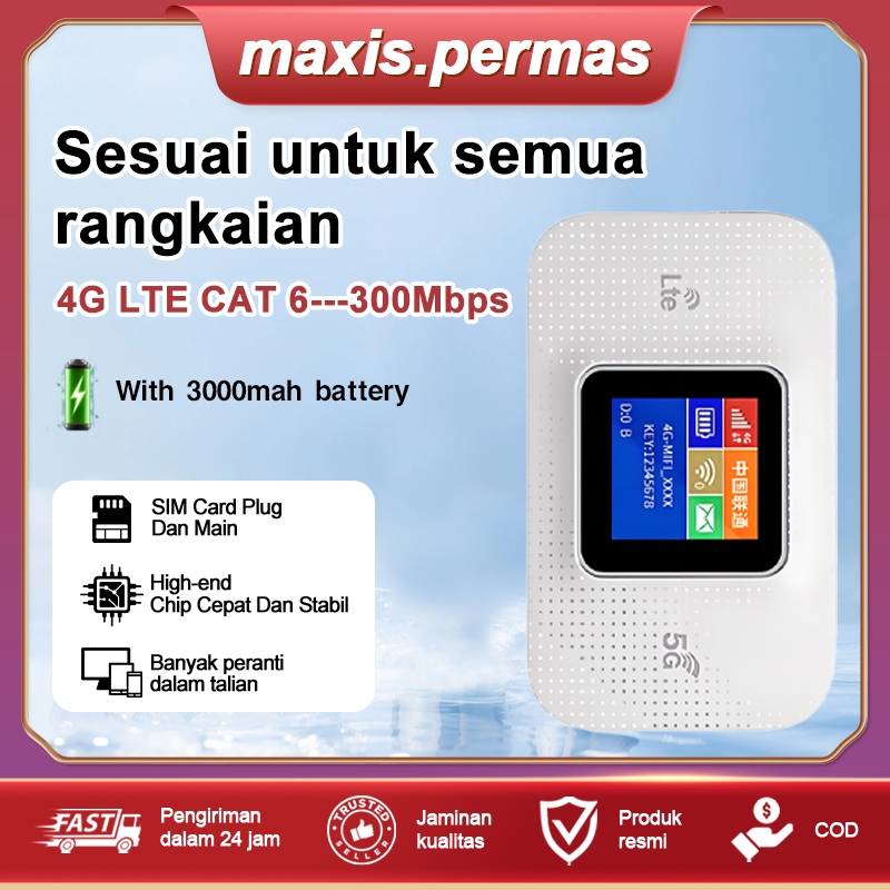 Modem WiFi 5G Mini Hotspot Kad SIM 600Mbps Sesuai Rumah Pejabat ...
