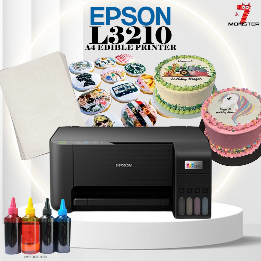 ( EDIBLE PRINTER ) Epson EcoTank L3210 All in One Ink Tank Printer for ...