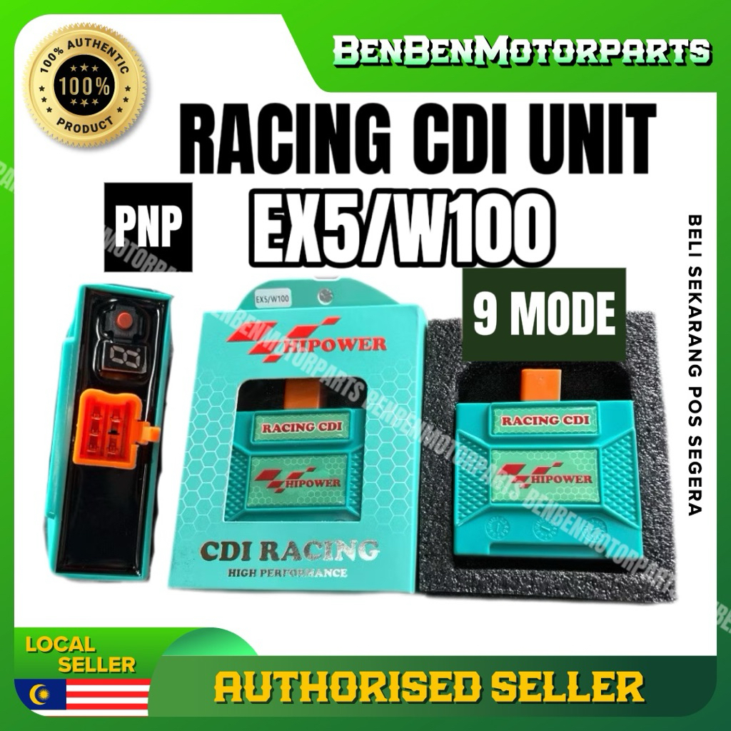 EX5 / WAVE100 RACING CDI UNIT 9 MODE 9M PNP STD RACING CDI HI POWER ...