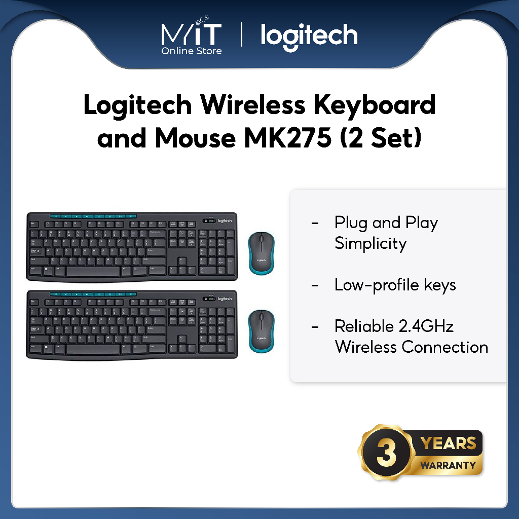 Logitech Wireless Keyboard and Mouse MK275 (2 Set) | Shopee Malaysia