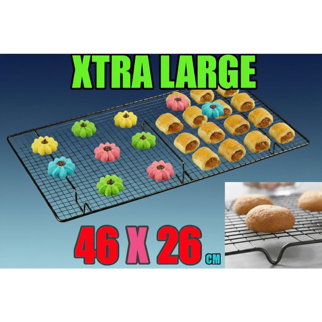 Non stick Wore Cooling Rack Cookie Rack 46X26cm Baking Rack bread Wire ...