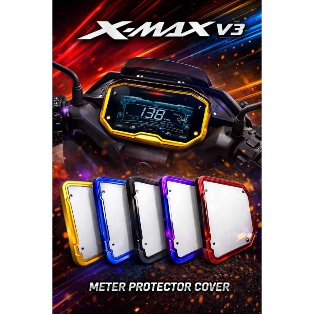 XMAX 250 V3 METER PROTECTOR COVER METER GLASS & PROTECTOR YAMAHA ...