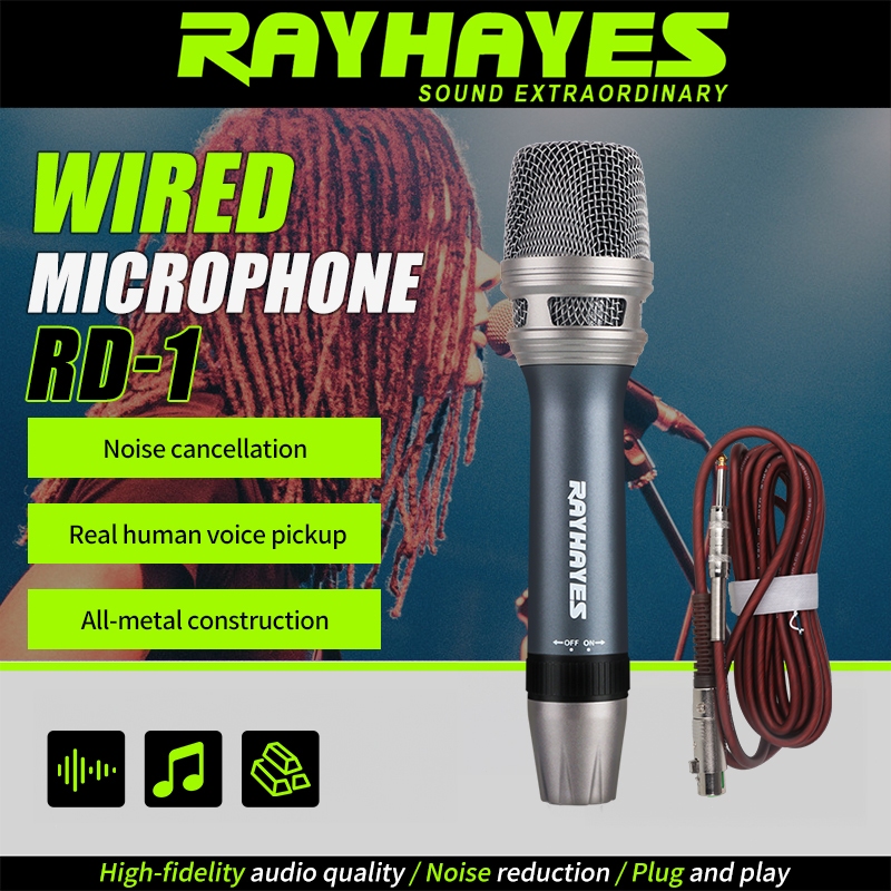 RAYHAYES Wired Dynamic Microphone Professional Heavy Duty All Metal ...