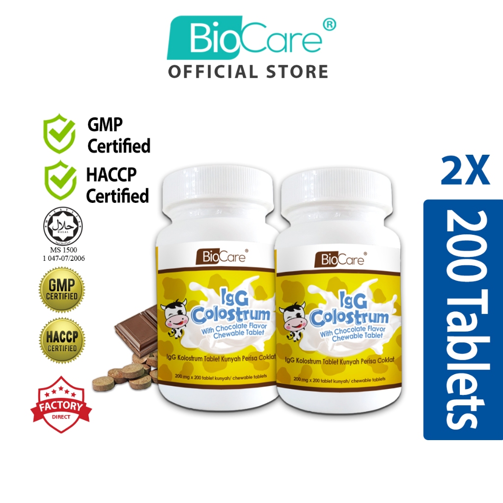 Biocare IGG Colostrum Chewable Tablet (2 x 200S x 200mg) | Shopee Malaysia