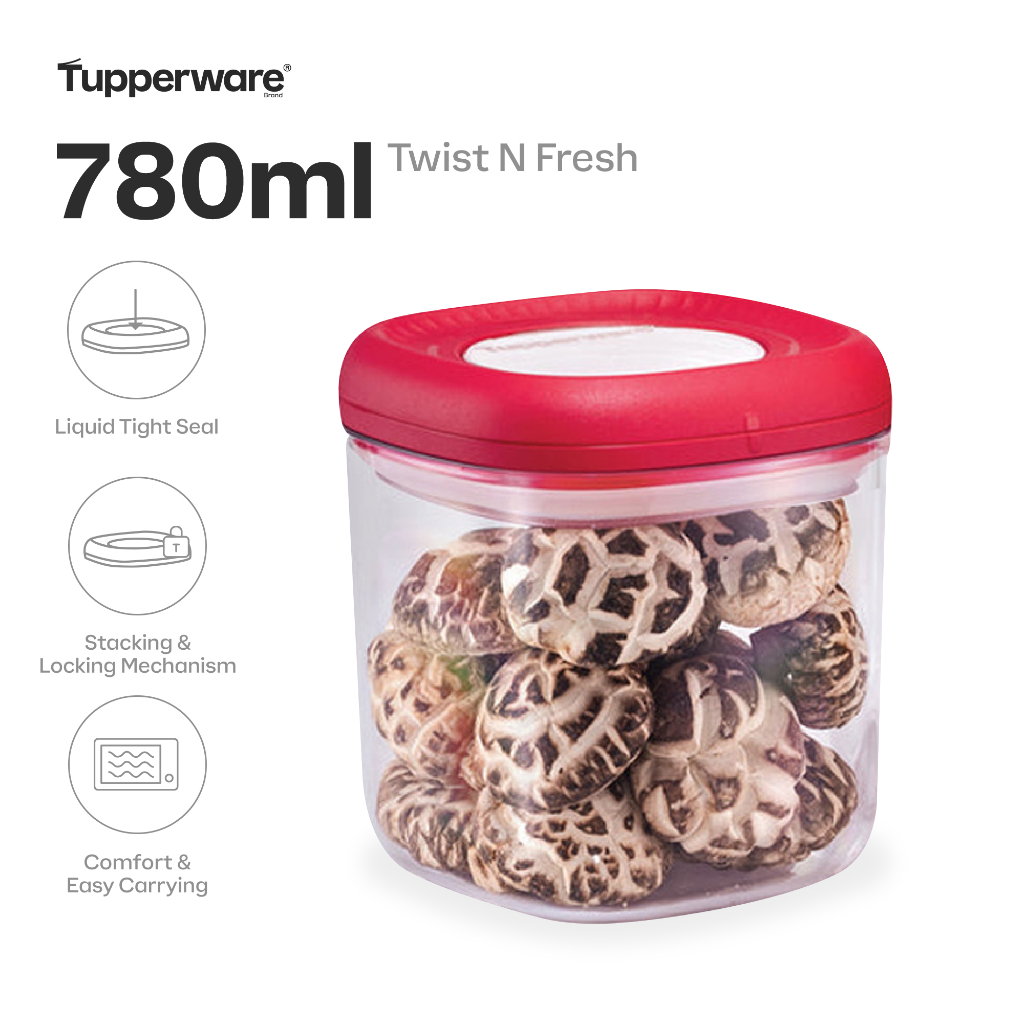 Tupperware Twist N Fresh Food Storage Container 780 ml | Airtight Lid ...