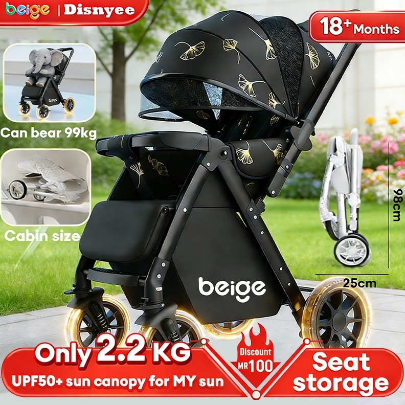 Stroller Baby Foldable 2 Way Max 99KG Soft Lightweight travel Kids Sit ...
