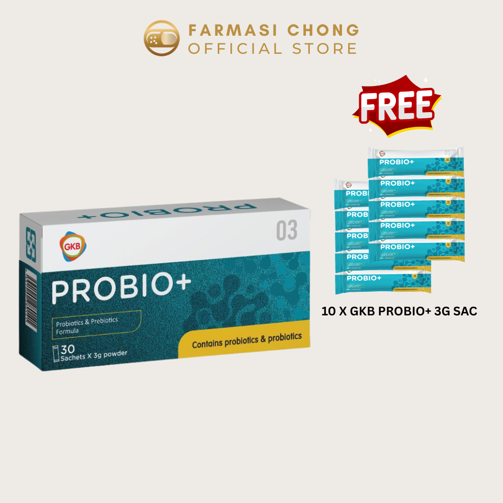 GKB Probio+ Probiotics & Prebiotics 30s FOC 10X PROBIO+ 3G SAC Formula ...