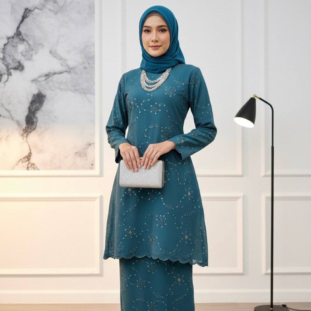 ZAHEERA KURUNG Moden Premium Cotton Lembut SULAM EMBROIDERY LABUCI ...