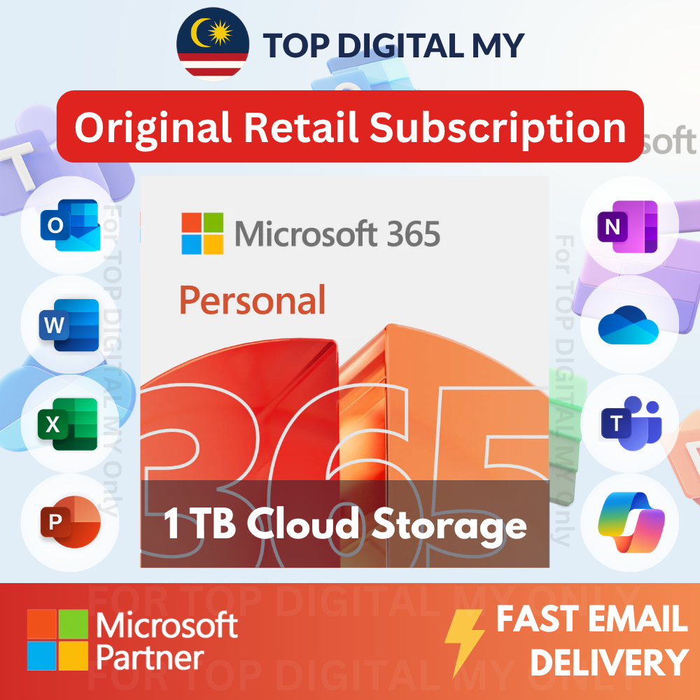 Microsoft 365 Personal | Original Retail Subscription | 1 TB OneDrive ...