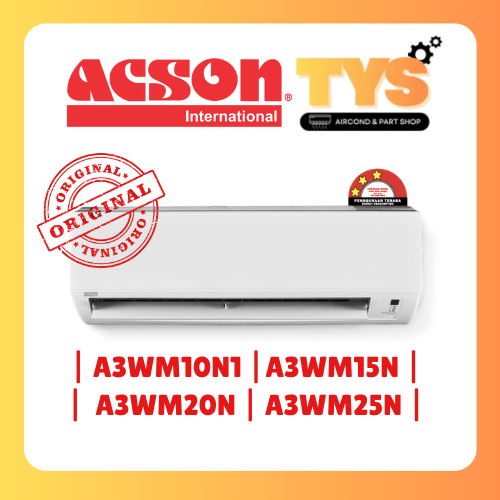 [💯ORIGINAL] Acson R32 Air-Conditioners 1.0hp 1.5hp 2.0hp 2.5hp (A3WM10 ...