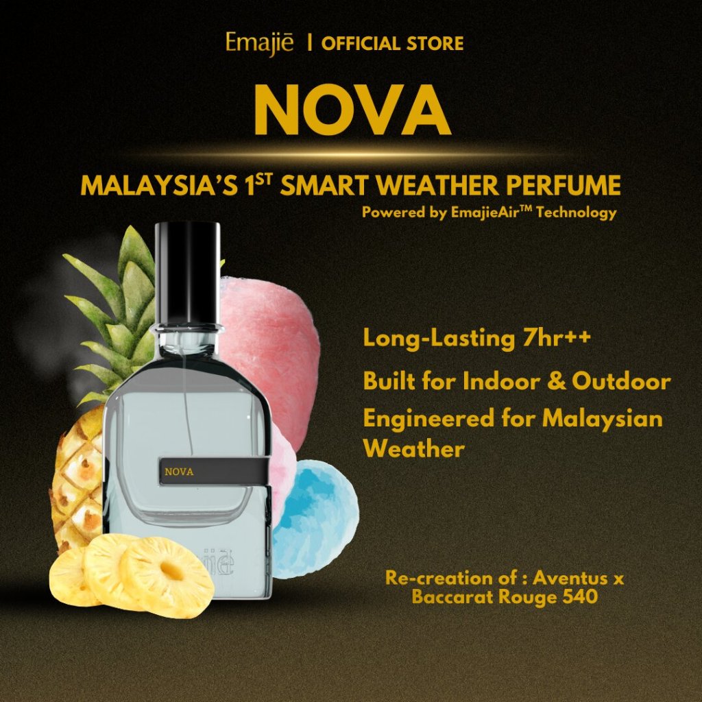 EMAJIE NOVA Perfume for Men & Women 30ml Long Lasting Muslim Friendly ...