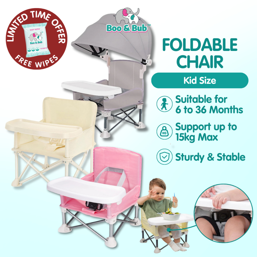 Boo&Bub Baby Dining Chair Multifunctional Foldable and Portable Outdoor ...