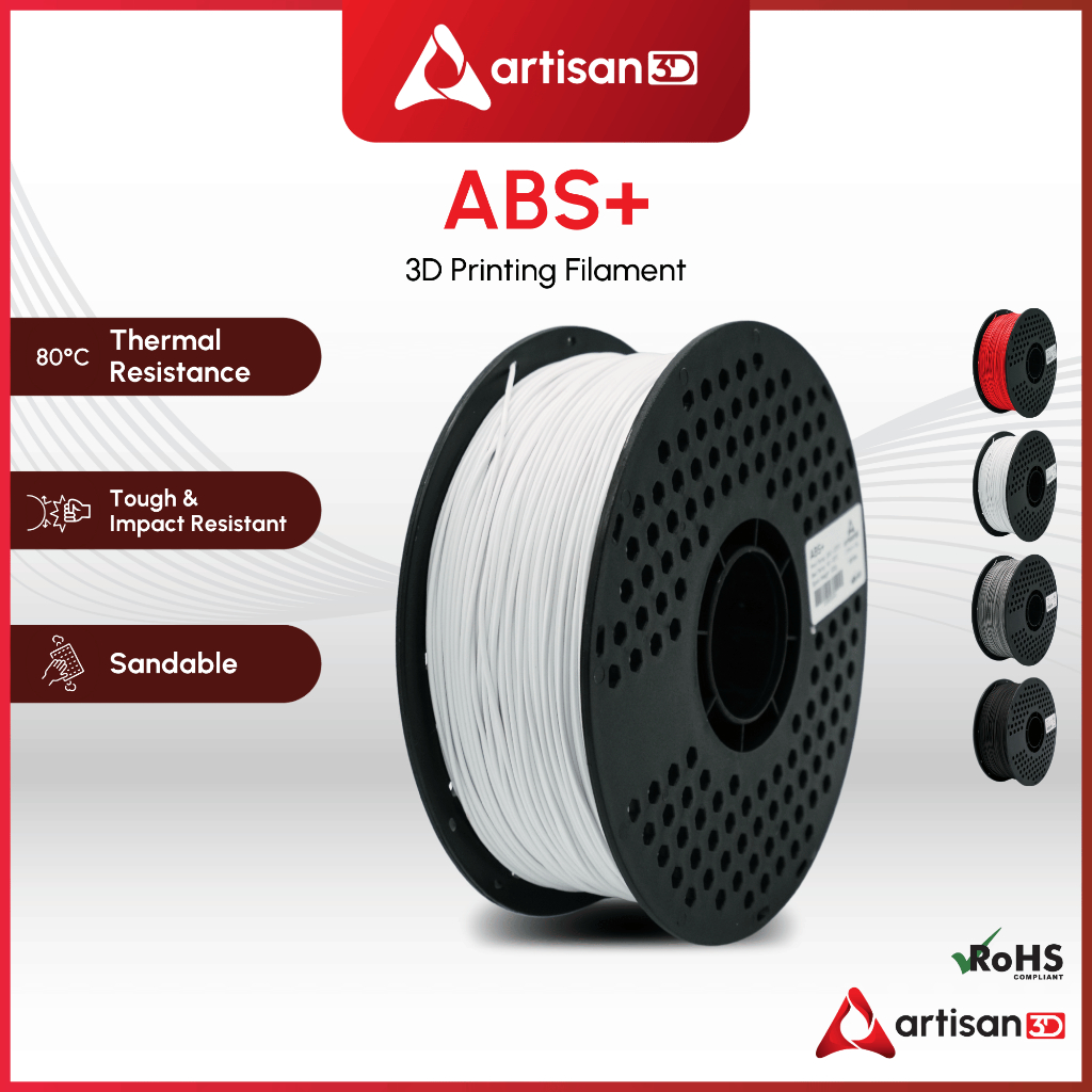 Artisan3D ABS+ Filament - 1kg | 1.75mm | Multicolor | Bambu Lab AMS ...