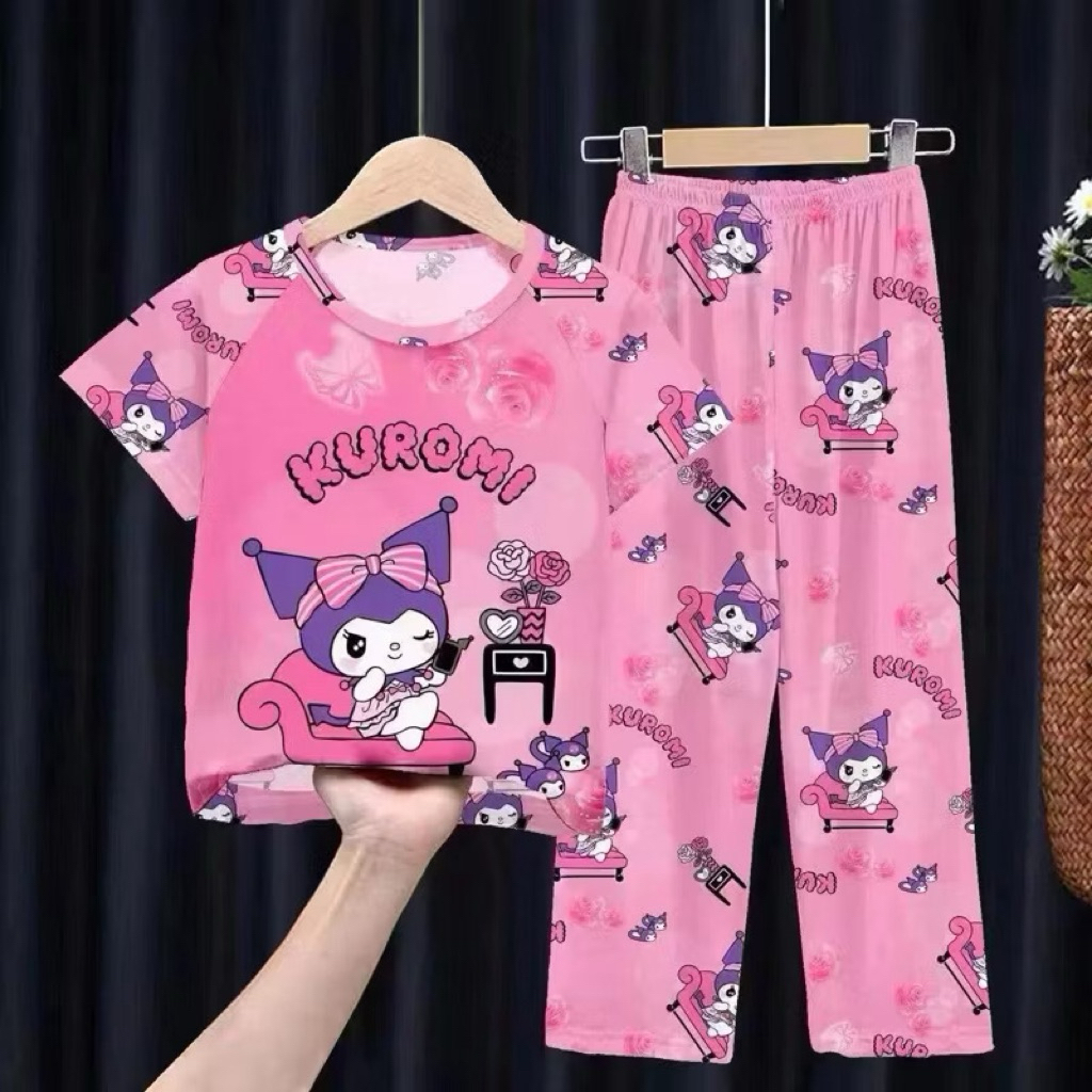 Kuromi labubu Kids pyjamas Girl Pyjamas Pajamas baju tidur budak ...