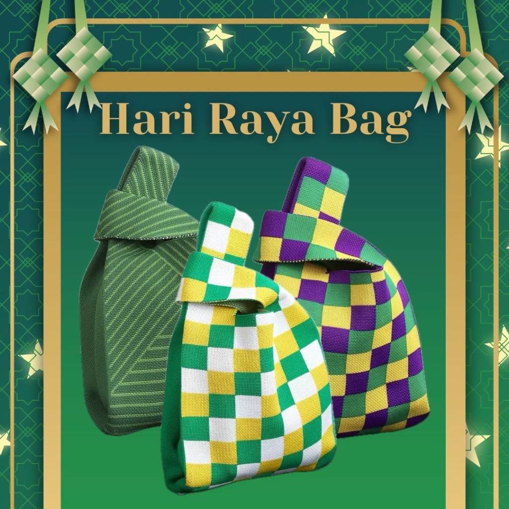 Hari Raya Gift Bag Knitted Tote Bag Raya Ramadan Present for Gift ...
