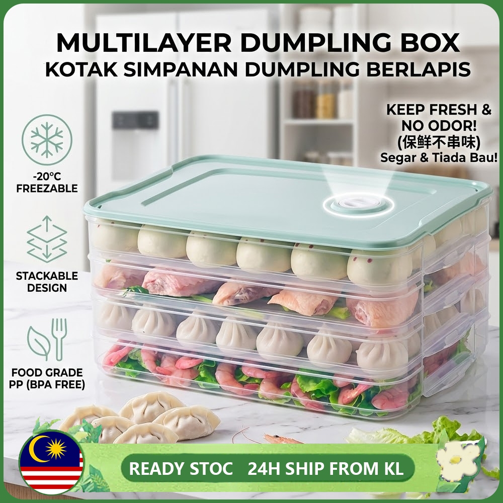 Multi-layer Dumpling Storage Box Refrigerator Food Organizer ...