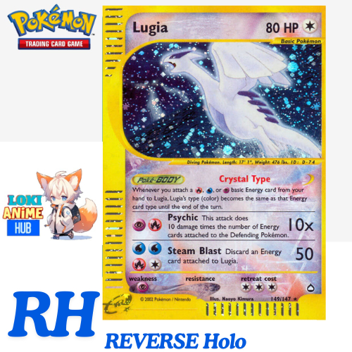 (EN) Lugia Aquapolis (AQ) #149 Reverse Holo Rare Gred SV base Set Ptcg ...