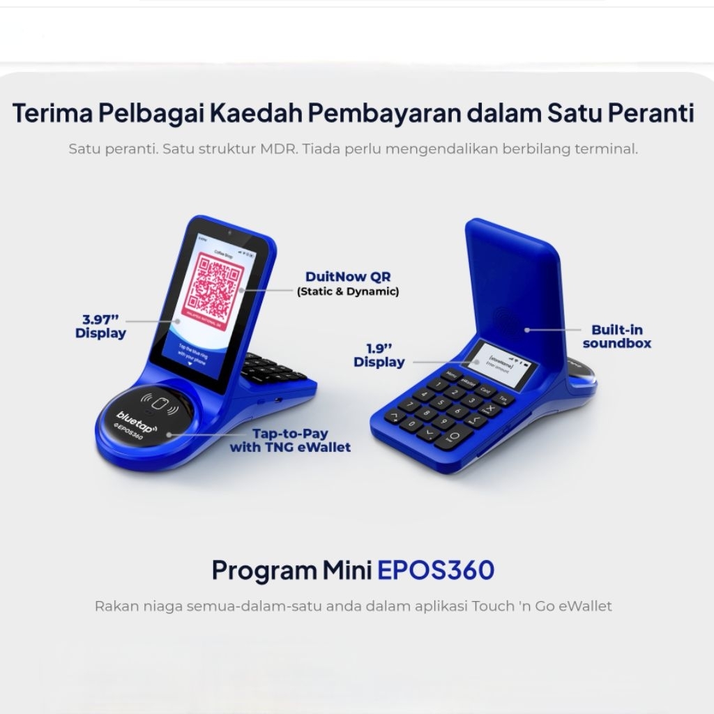 【Original】EPOS360 BlueTap Terminal Pembayaran Pintar Mesin POS 智能收银终端 ...