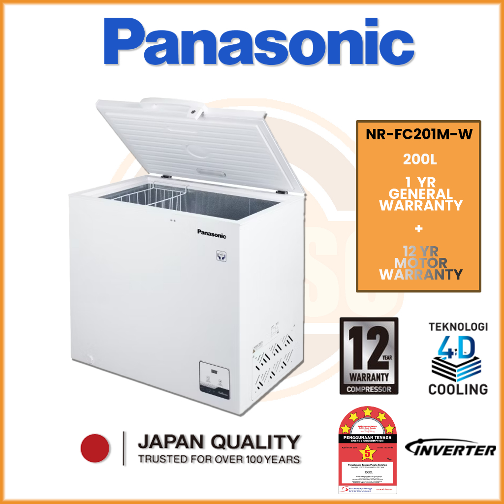 Panasonic 200L Chest Freezer NR-FC201M-W | Shopee Malaysia