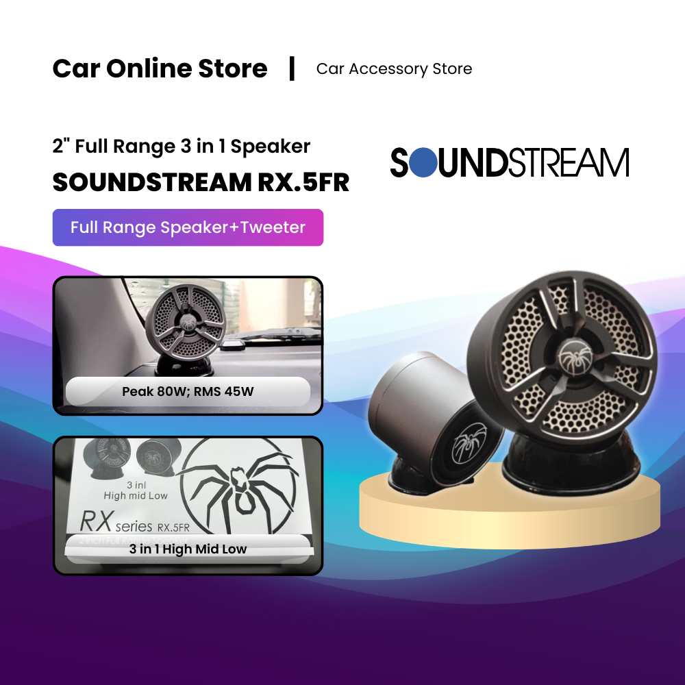 SOUNDSTREAM FULL RANGE TWEETER ORIGINAL HIGH MID LOW 3 IN 1 RX.5FR 2 ...