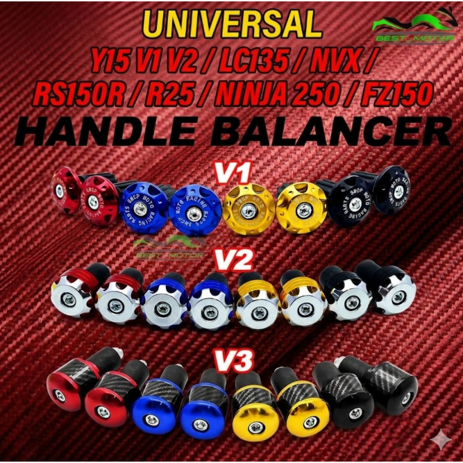 HANDLE BALANCER END BAR ALLOY MODEL V1 V2 V3 V5 V6 UNIVERSAL Y15 V1 V2 ...