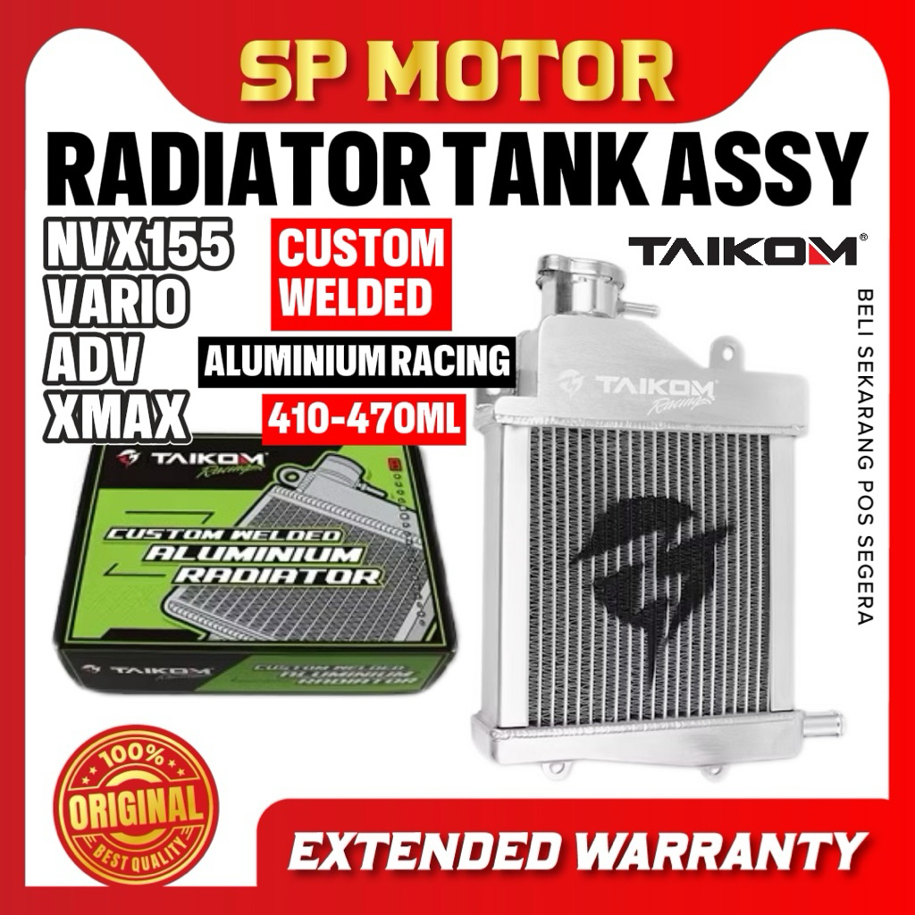 TAIKOM RACING CUSTOM WELDED ALUMINIUM RADIATOR NVX V1 V2 NMAX AX200S ...