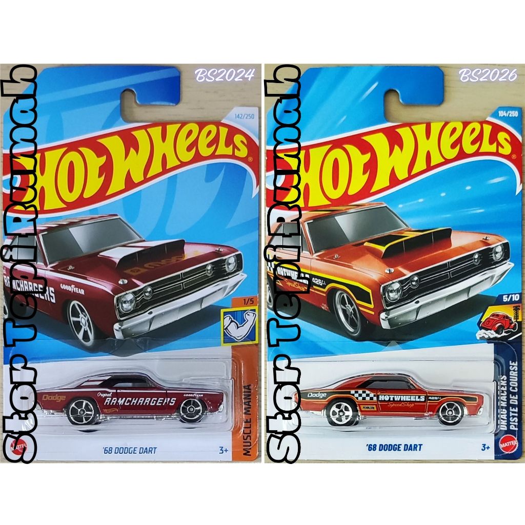 Hot Wheels 68 Dodge Dart [HW 1968 ZAMAC Muscle Mania Art Cars