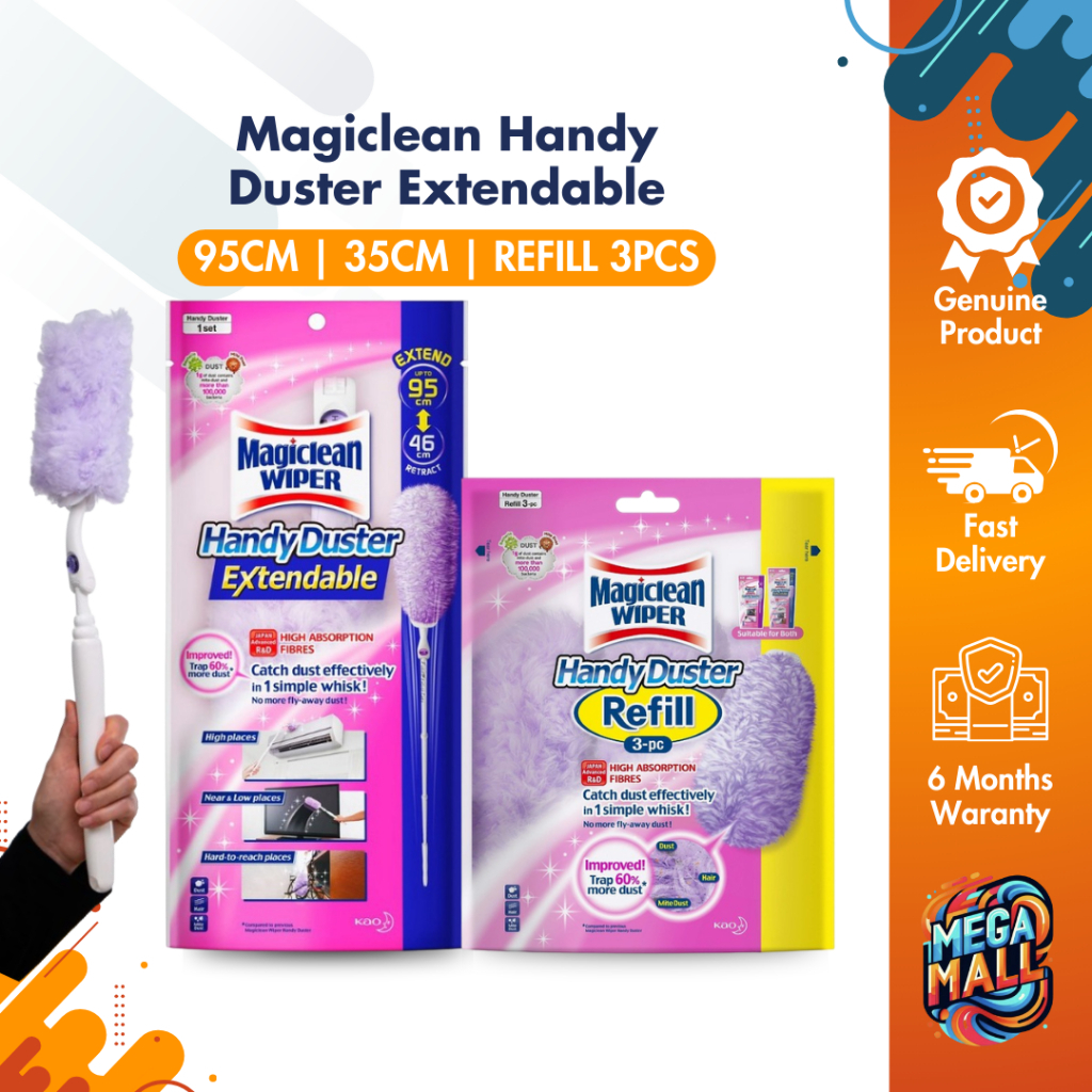 Magiclean Handy Duster Extendable 95cm 35cm Refill 3pcs Efficient Swift ...
