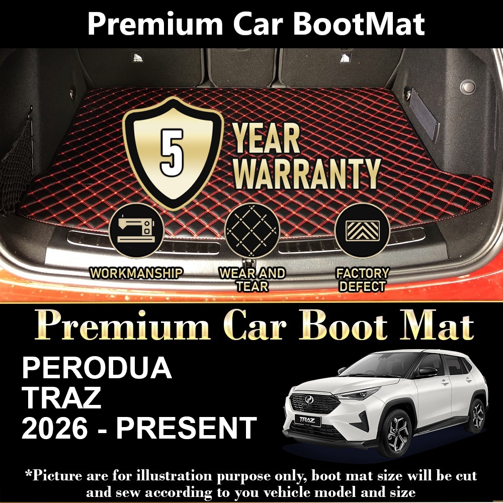 PERODUA TRAZ 2026 Boot Mat Car Boot Carpet VIP Boot Tray Cargo Mat ...