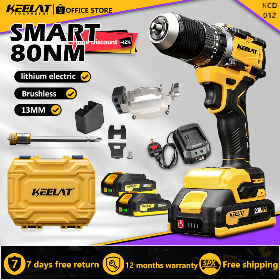 KEELAT KCD012 Smart Brushless Cordless Impact Drill with 13MM Metal ...