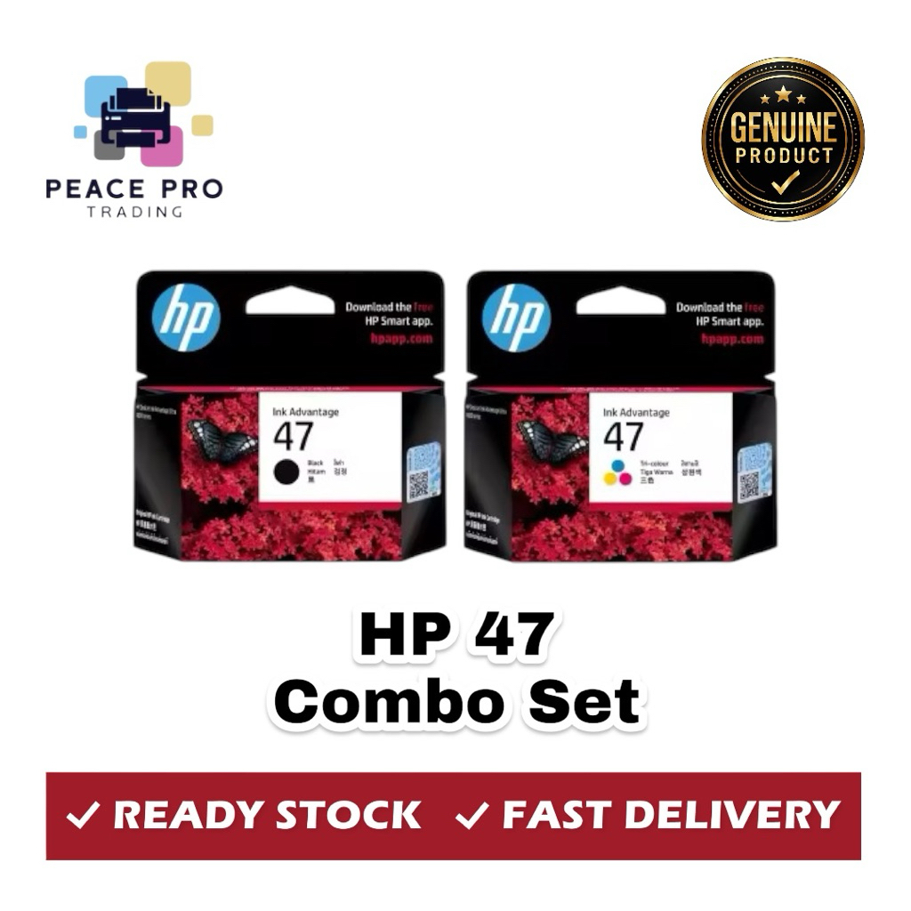 Original HP 47 Black & Colour Ink Cartridge [READY STOCK] | Shopee Malaysia