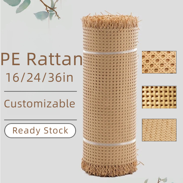 PE Webbing Rattan Sheet Rattan Roll 16inch/24inch/36inch Rattan Woven ...