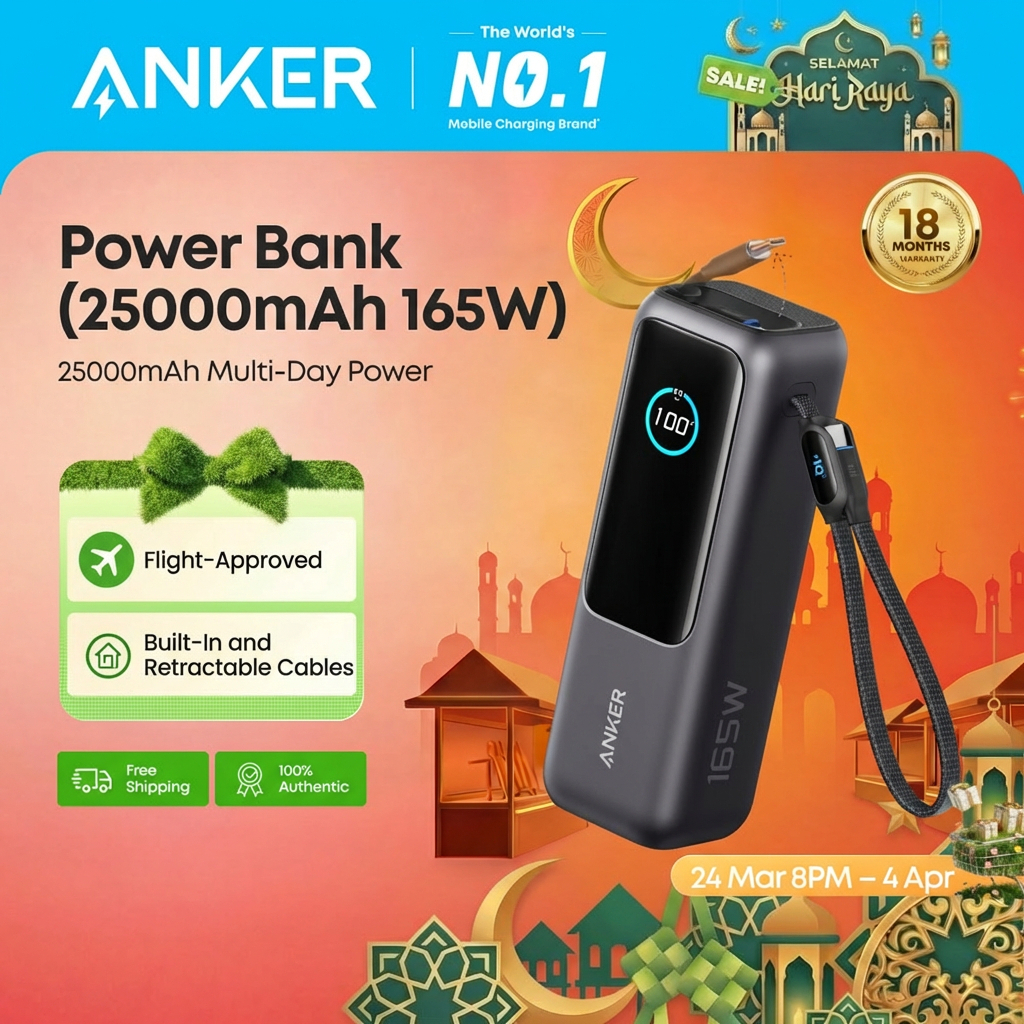 CCC Certified]Anker 165W Laptop&Phone Smart Display PowerBank