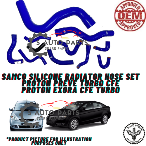 PROTON PREVE TURBO CFE / EXORA CFE TURBO SAMCO SILICONE RADIATOR HOSE ...