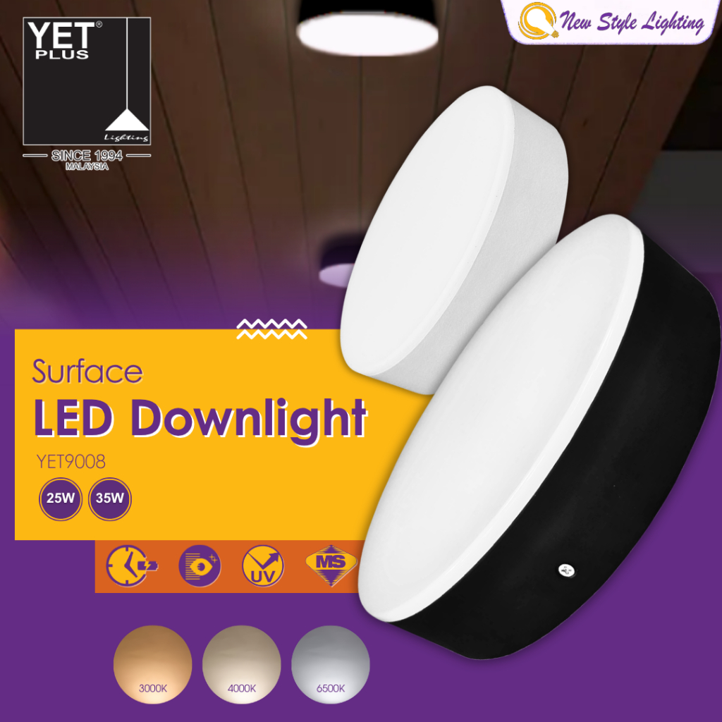 YETPlus Lighting YET9008 7” 25W 9” 35W LED Round Ceiling Surface ...