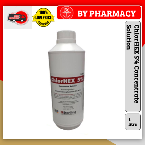 Steriline Chlorhex 5% Chlorhexidine Gluconate Antiseptic 1L | Shopee ...