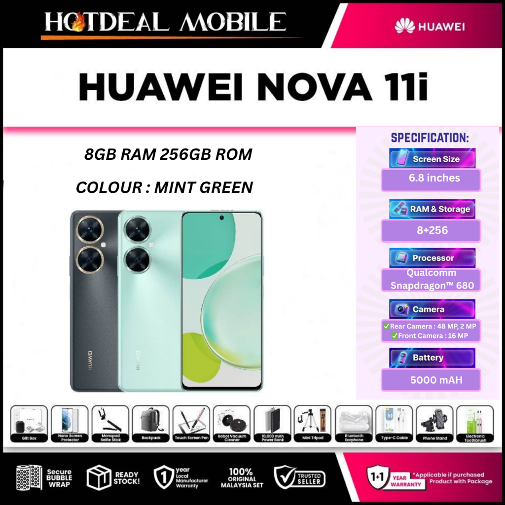 HUAWEI Nova 11i [8GB RAM 256GB ROM] - Original HUAWEI Malaysia