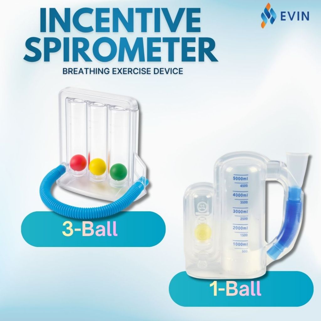 EVIN Incentive Spirometer 1/3 Ball 5000-6000cc | Alat Latihan Paru ...