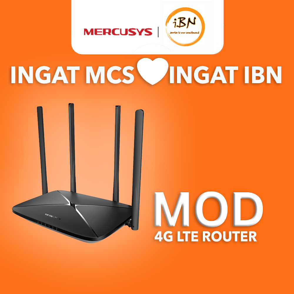 Mercusys TANPA HAD Modem Mod MB115-4G 4G LTE Router 300Mbps SIM Plug ...