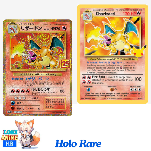 EN JP) Charizard 4/102 base 25th anniversary Celebrations #1 S8a-P